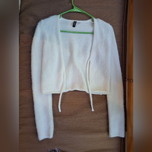 H&M Bolero Sweater Cream XS - Picture 1 of 3